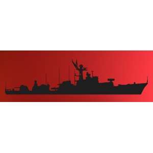  Vinyl Wall Art of Large Military Ship 12 X 44 Decorate 