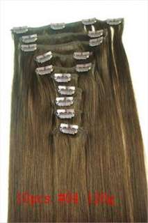 2210pcs120g Remy HUMAN HAIR CLIP IN EXTENSION 10 Color Availble 