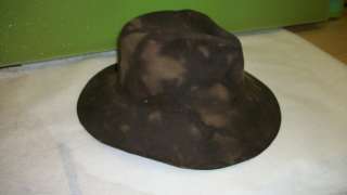 Camouflage Beaver Felt Hat   Fedora   Size 7 1/4  