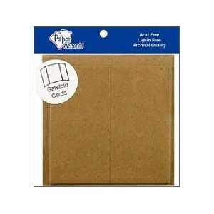  Paper Accents Card & Envelopes Gate Fold 6x 6 Brown Bag 