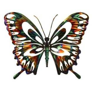  Handcrafted Wrought Iron Indoor/Outdoor Butterfly Wall Art 