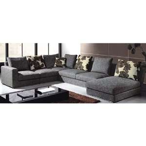 Gray Fabric Sectional Sofa 