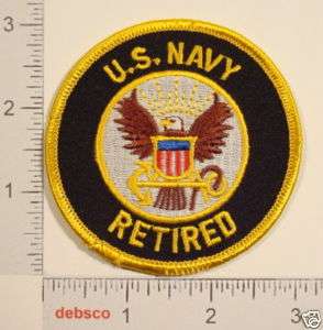 US NAVY RETIRED United States USN MILITARY PATCH  