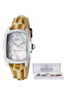 Invicta Watch 1895 Womens Lupah White MOP Dial Light Brown Patent 