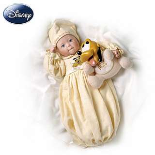 Disney Dreamland Baby Pluto Porcelain Baby Doll  