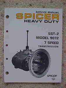 1986 Spicer Transmission Manual SST 2 Model 9072 x  