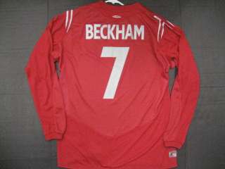 UMBRO Authentic Beckham ENGLAND Match Issue L/S JERSEY  