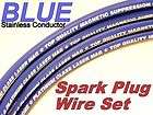 Jeep Dodge Blue Covered Stainless Mag Spiral Core Spark Plug Wire Set 