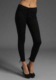   Lace Up Skinny Jean in Black 