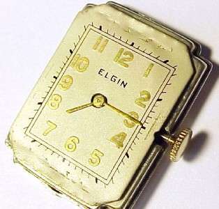 Elgin ~ Vintage / Antique Mens Wristwatch AS IS; 15 Jewels; CLEAN EXC 