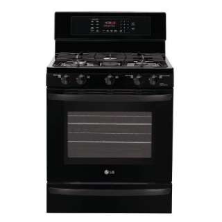  30 in. Self Cleaning Freestanding Gas Convection Range in Black 