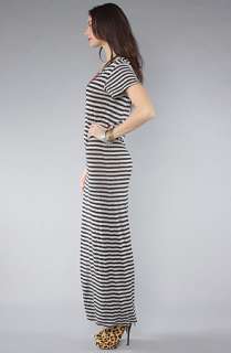 Pencey Standard The Tee Dress in Gray Stripe  Karmaloop   Global 