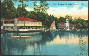 Eureka Springs Arkansas AR 1930 Lake Lucerne Swimming Pool & Pavilion 