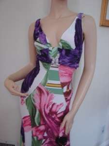 Beautiful!! Roberto Cavalli Floral Dress/Gown 42 L@@K!!  
