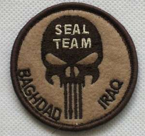 New Seal Team BDU Velcro Patch Skull Iraq Tan Airsoft  