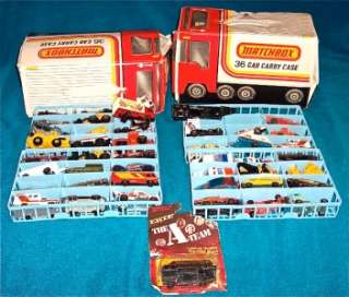 Matchbox & Hot Wheels Lot 2 1978 Cases + 54 Vehicles  
