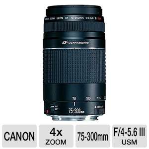 Canon 6472A002 EF 75 300MM F/4 5.6 III USM Lens 