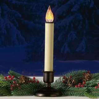Brookstone Cordless LED Christmas Holiday Candle Bronze  