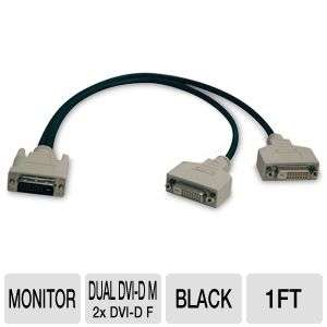 Tripp Lite P564 001 DVI D Y Splitter Cable   1ft, DVI D Dual Link Male 
