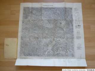 alte Karte Landkarte Reichskarte Umgebung Coburg 1935  