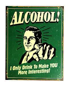 Alkohol Bar Retro Kneipen Schild Comic Plakat *873  