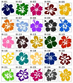 Hibiskus Auto Aufkleber Hawaii Blüten Blumen Sticker 