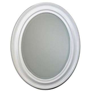  Mirror 24 in. x 31 in. Sonoma Oval Mirror in White 8804 at The Home 