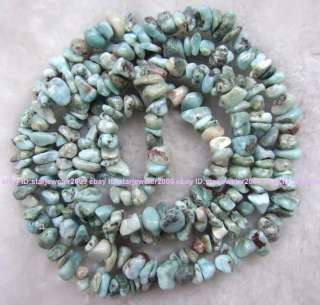 new 3x6 4x10mm Natural Larimar stone chips Beads 34  