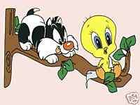 Baby Looney Tunes Sylvester Tweety Iron on transfer  