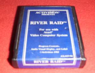 Atari 2600 Activision River Raid video game cartridge   BLUE LABEL 