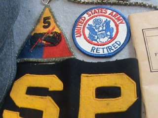 WW2 U.S. Army Military Patches Pins Bring Backs German Coins  