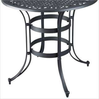   Styles Biscayne High Top Black Finish Bistro Table 095385812867  