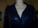 TALBOTS Handknit sequined silk/cotton sweater NWT WS  