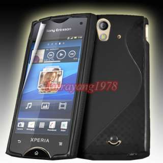 BLACK S LINE TPU GEL SILICONE SKIN CASE COVER for SONY ERICSSON XPERIA 