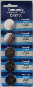 Pack of 5 Fresh Panasonic CR2450 3V Lithium Batteries  