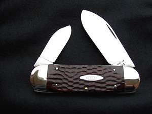 Case XX USA Wood 8 Dot 6250 Elephant Toe Sunfish Pocket Knife  