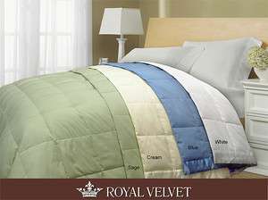 Royal Velvet 250 Thread Count White Down Blanket  