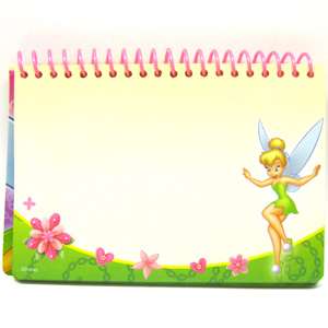 Disney Fairies Tinker Bell In Front Of Yellow Flowers Spiral Autograph 