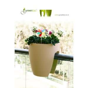 GREENBO Blumenkasten CREME / EIERSCHALE aus Kunststoff   Balkonkasten 