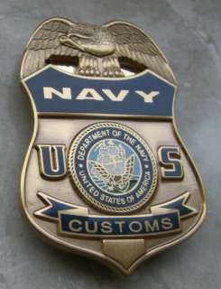 US Navy Customs Badge # US police badge / Polizeimarke  