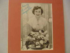 Betty White, Vintage Autograph,Over 50 years ago, Major STAR Signature 