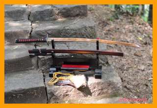 T10 1095 Red Blade Japanese Sharpened Katana Sword #159  