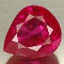 10 each pear shape facet Blood Red RUBY natural 5x3mm.  
