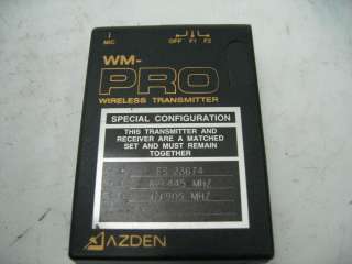 Azden Wireless Transmitter WM Pro  