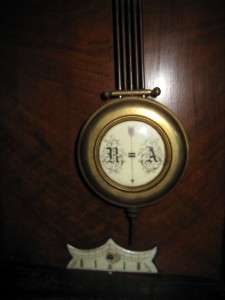 Antique RA Regulator Wall Clock Circa 1890s Mylar Dial  