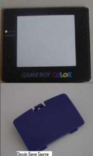 Game Boy Color PURPLE Battery Cover + Screen Lens  
