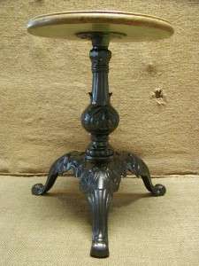 Vintage 1800s Iron & Wood Stool Antique Table Stand Old  
