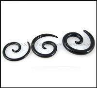Ohrstecker Spirale Ohrring expander schwarz 2/3/4/5 mm  
