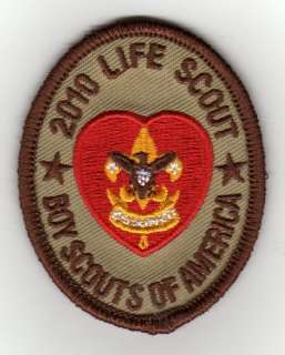BSA 2010 Life Boy Scout Rank Patch, Mint, NEW  