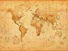 World Map   Latest Edition in Old Antique Style (all the new countries 